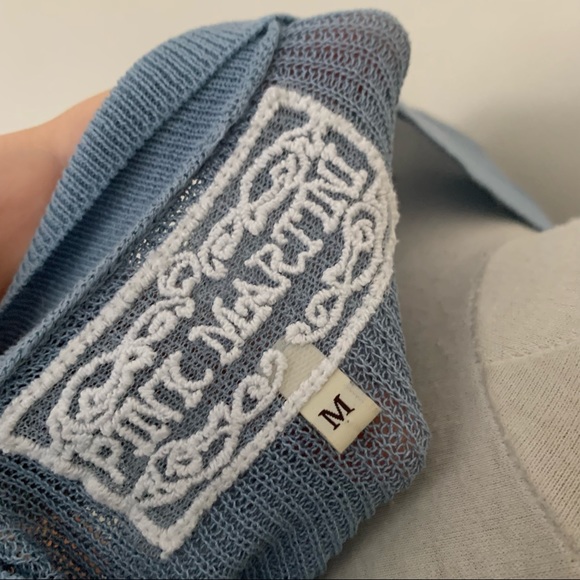 Blue sweater 3/4 sleeve - thin knit - Pink Martini - Picture 5 of 5